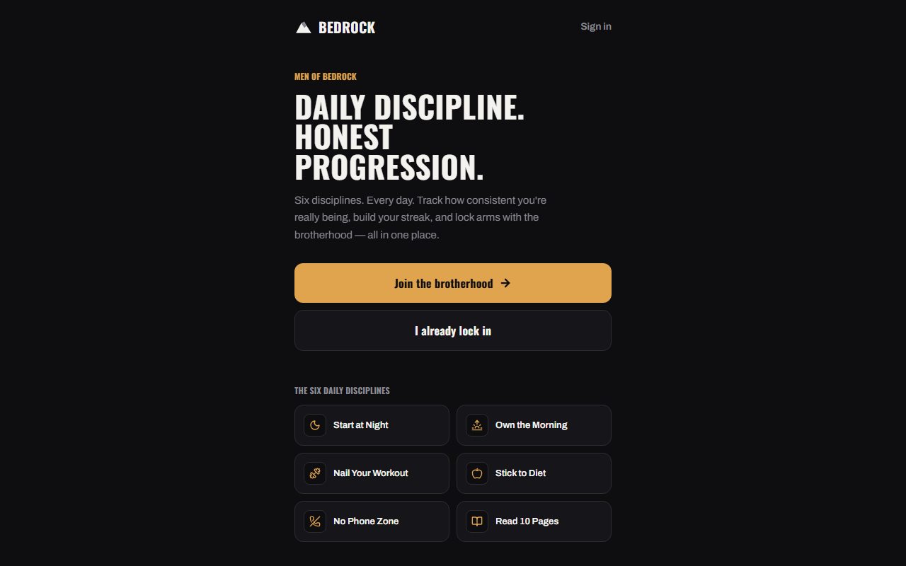 Men of Bedrock — website built by Creators Corner