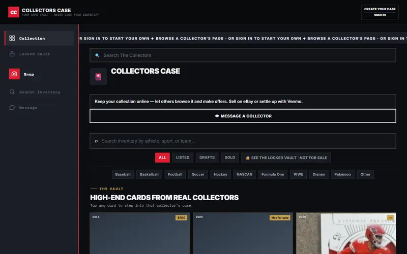 Collectors Case — screenshot