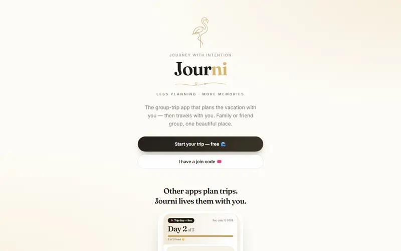 Journi — screenshot