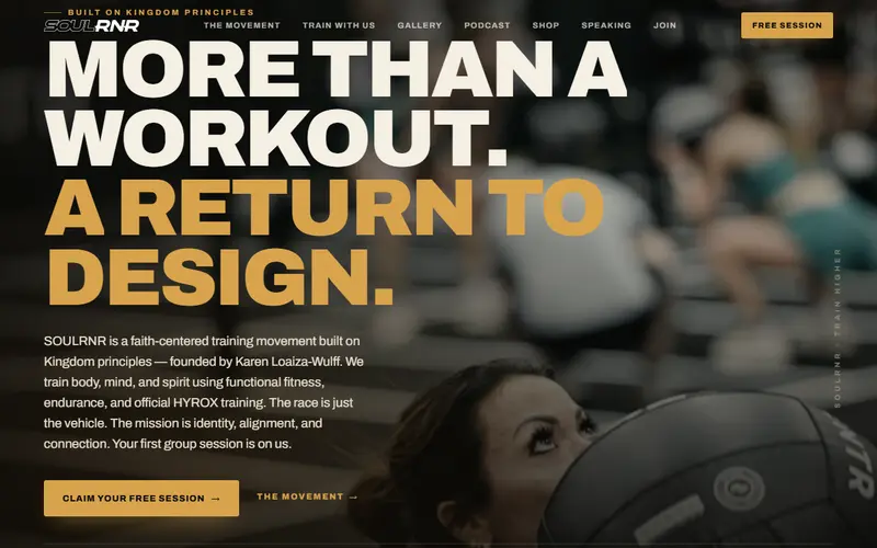 SOULRNR Training Club — screenshot
